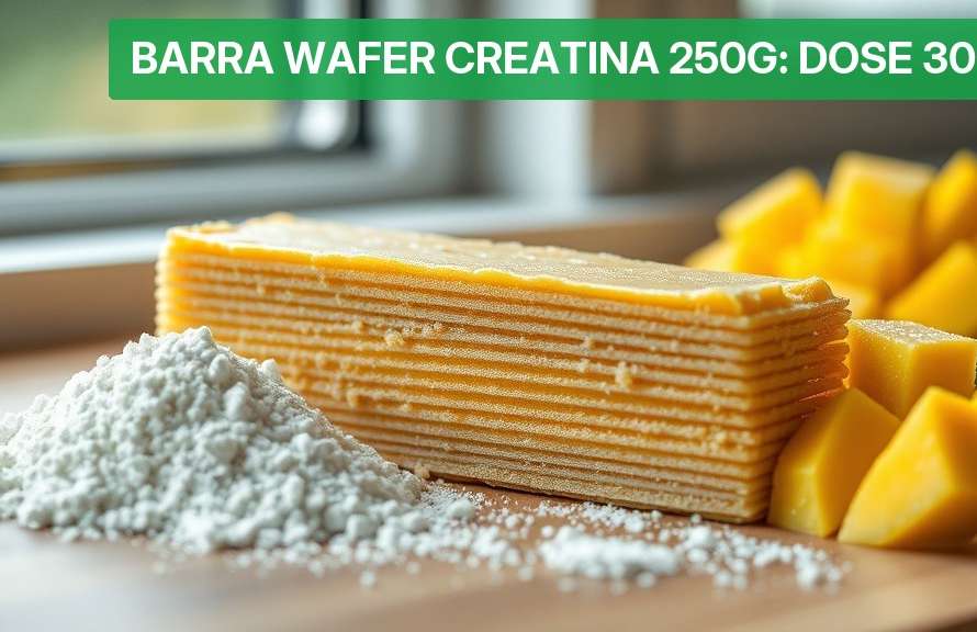 Barra Wafer Creatina 250g: Dose 30g [Guia 2026] — Nutricionando