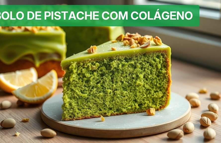 Bolo de Pistache com Colágeno [Receita Deliciosa 2026] — Nutricionando