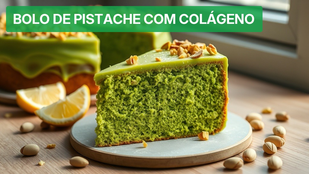 Bolo de Pistache com Colágeno [Receita Deliciosa 2026] — Nutricionando