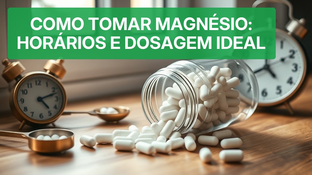 Como Tomar Magnésio: Horários e Dosagem Ideal (2026) — Nutricionando