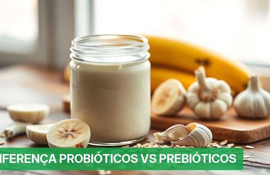 Diferença Probióticos vs Prebióticos [Guia Definitivo 2026] — Nutricionando