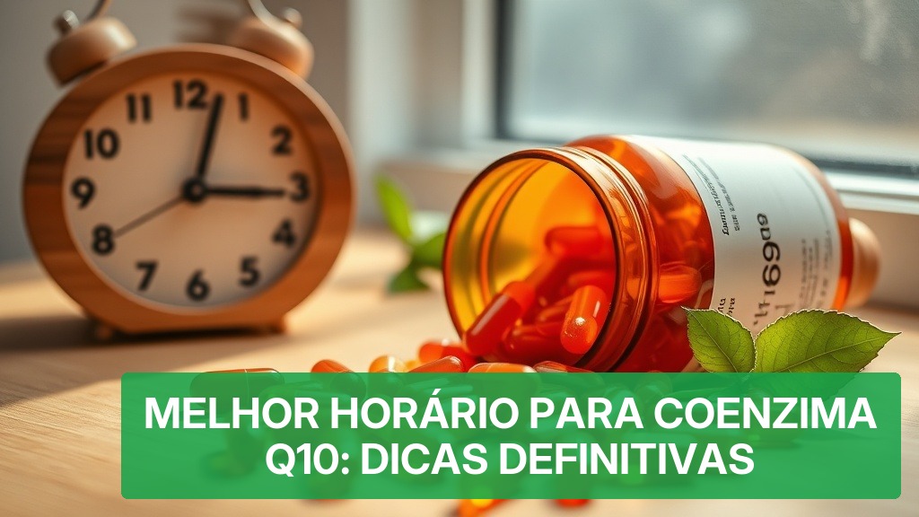 Melhor Horário para Coenzima Q10: Dicas Definitivas (2026) — Nutricionando