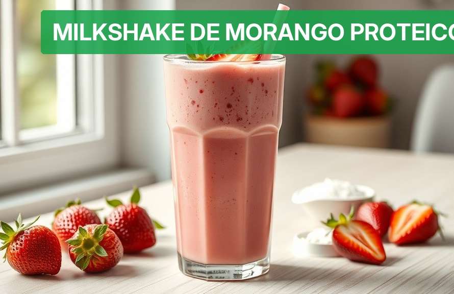 Milkshake de Morango Proteico [Receita Fácil] — Nutricionando
