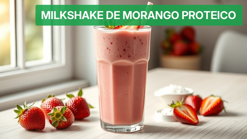 Milkshake de Morango Proteico [Receita Fácil] — Nutricionando