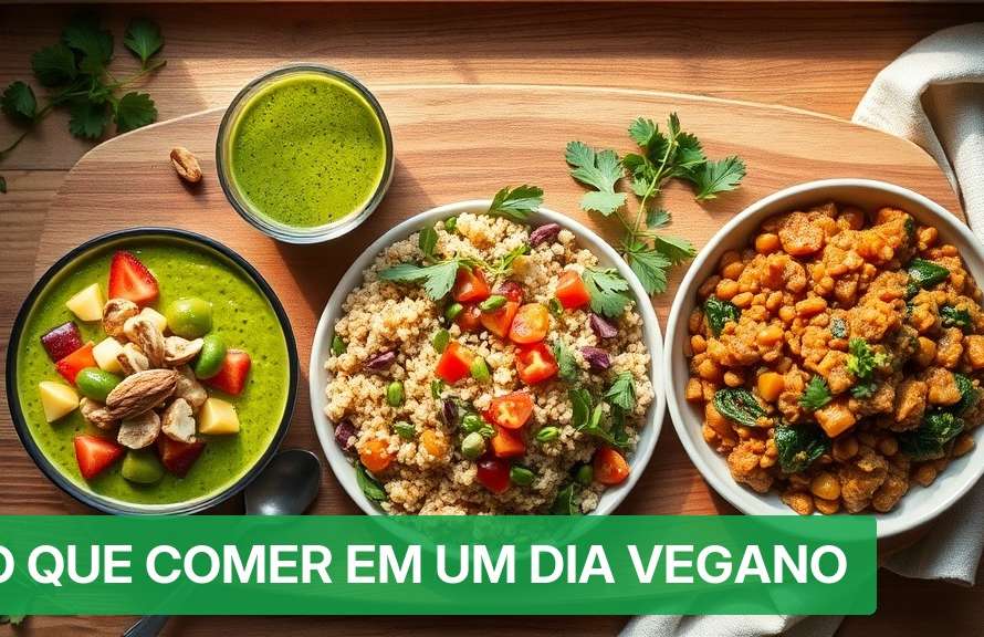 O Que Comer em um Dia Vegano [Plano Completo 2026] — Nutricionando