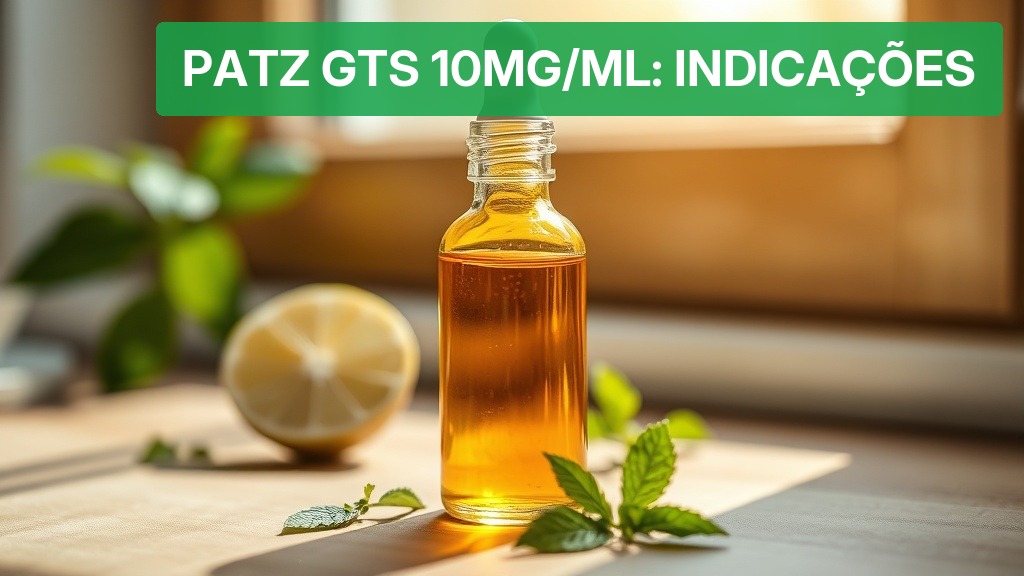 Patz GTS 10mg/ml: Indicações [Completo 2026] — Nutricionando