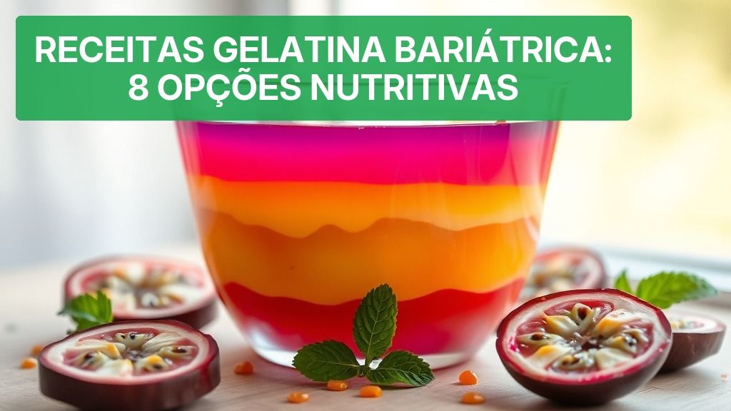Receitas Gelatina Bariátrica: 8 Opções Nutritivas [Guia 2026] — Nutricionando