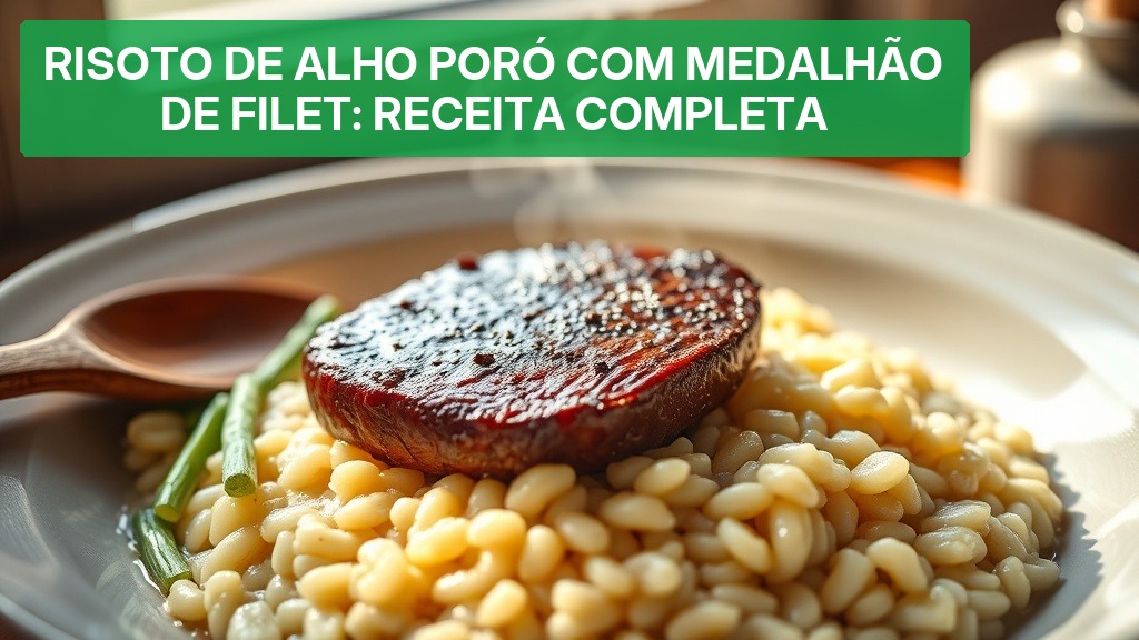 Risoto de Alho Poró com Medalhão de Filet: Receita Completa [Guia 2026] — Nutricionando