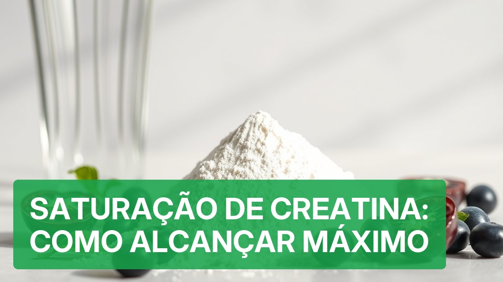 Saturação de Creatina: Como Alcançar Máximo (Definitivo 2026) — Nutricionando