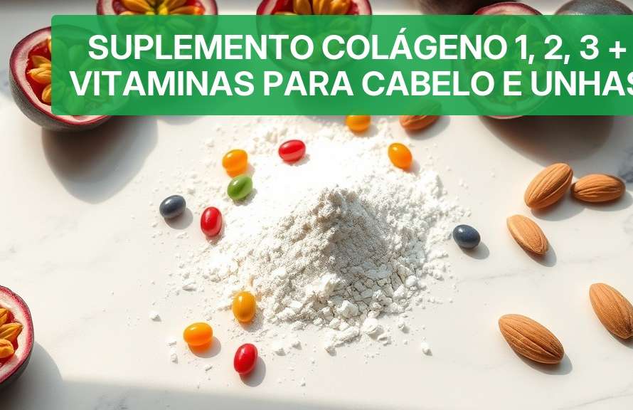 Suplemento Colágeno 1, 2, 3 + Vitaminas para Cabelo e Unhas — Nutricionando
