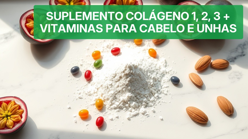 Suplemento Colágeno 1, 2, 3 + Vitaminas para Cabelo e Unhas — Nutricionando